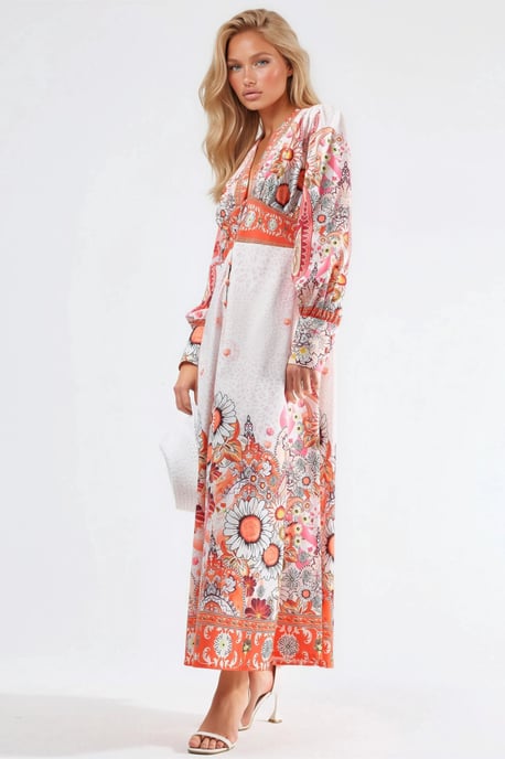 Floral Maxi-jurk met Paneelontwerp - Image 2