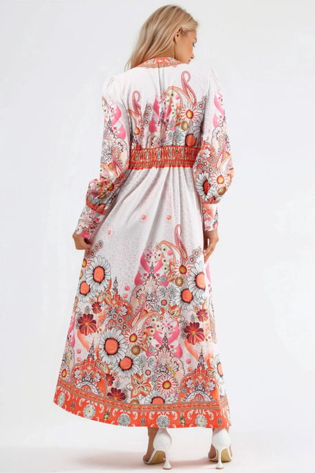 Floral Maxi-jurk met Paneelontwerp - Image 3