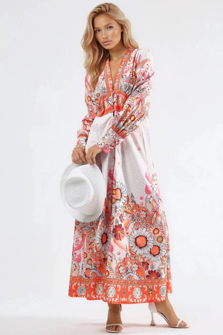 Floral Maxi-jurk met Paneelontwerp - Image 5