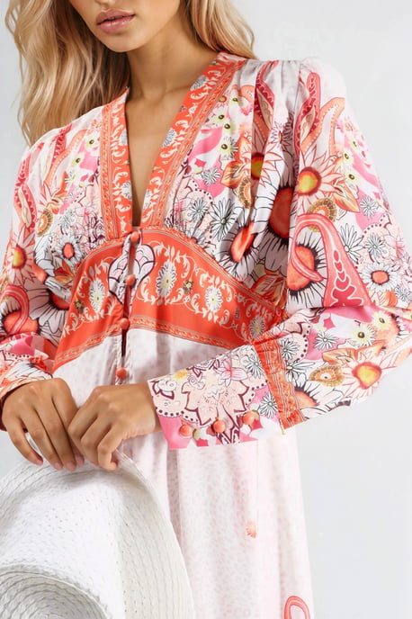 Floral Maxi-jurk met Paneelontwerp - Image 6