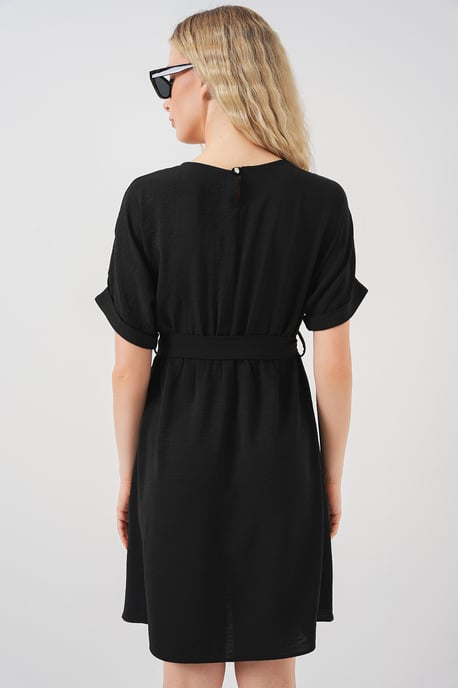 Mini Dress with Tie Bow - Image 5