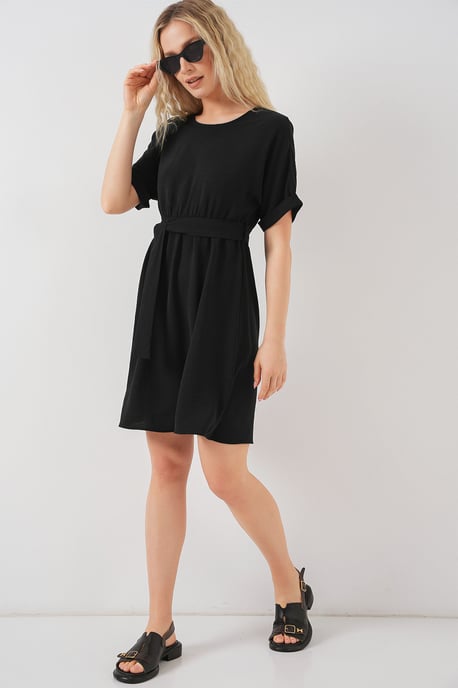 Mini Dress with Tie Bow - Image 6
