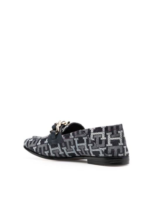 Denim loafers met kettingdetails en monogram - Image 4