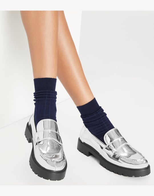 Spiegelende metallic klassieke logo loafers - Image 6