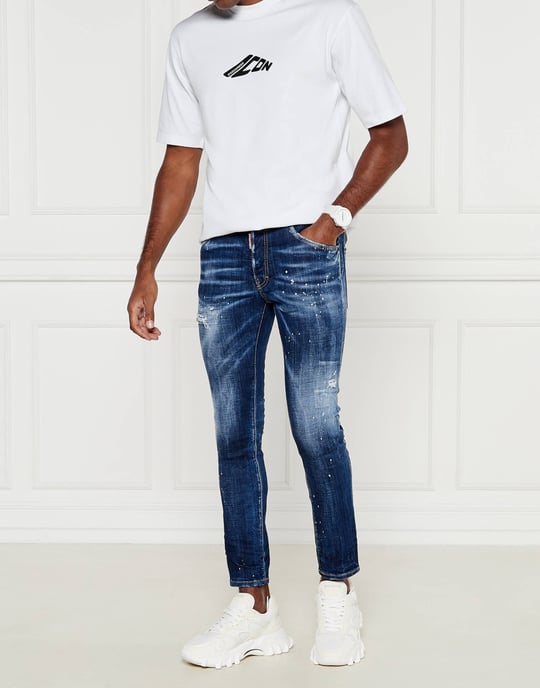 Skater Destroyed Denim Slim Fit Jeans - Image 2