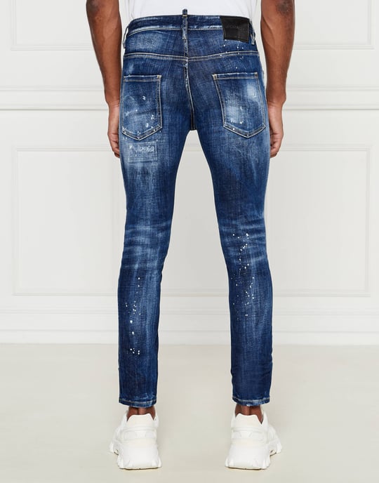 Skater Destroyed Denim Slim Fit Jeans - Image 4