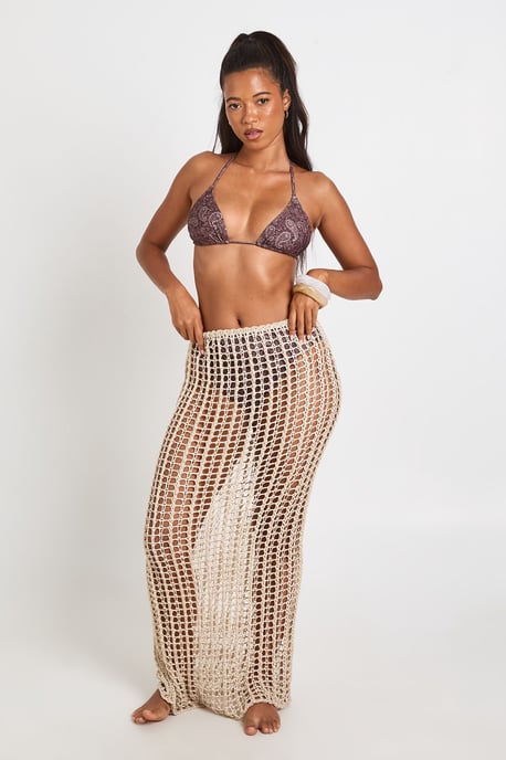Crochet Maxi Beach Skirt - Image 1