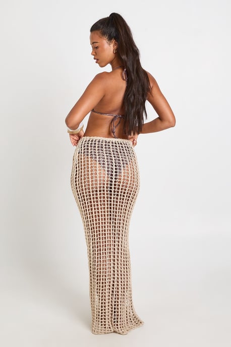 Crochet Maxi Beach Skirt - Image 2