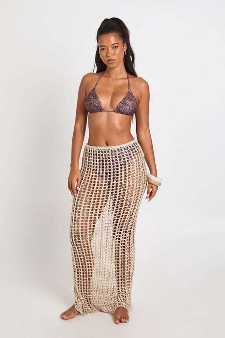 Crochet Maxi Beach Skirt - Image 3