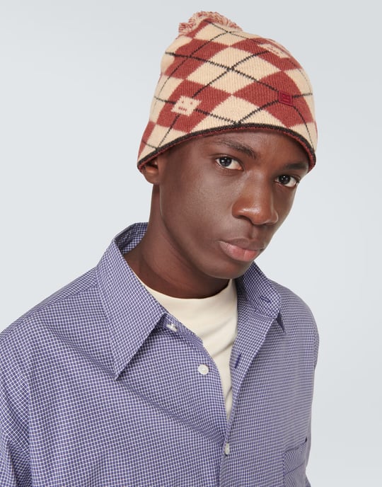 Argyle-muts van wolmix - Image 3