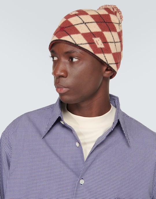 Argyle-muts van wolmix - Image 4