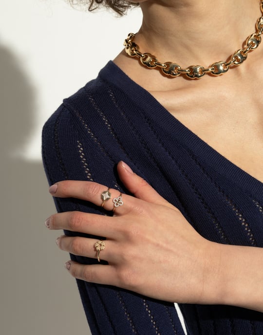 Set van drie ringen met klaverlogo - Image 5
