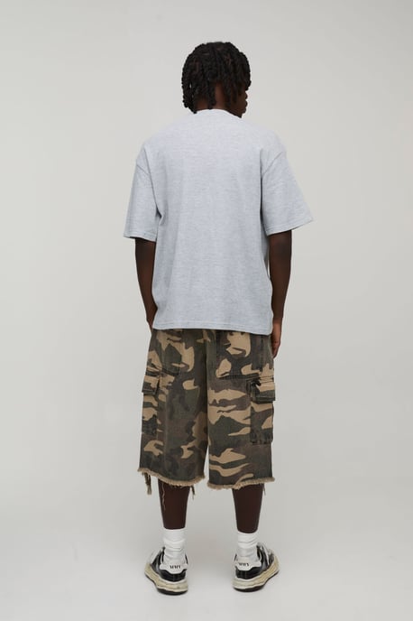 Washed Camo Distressed Jorts - Image 2
