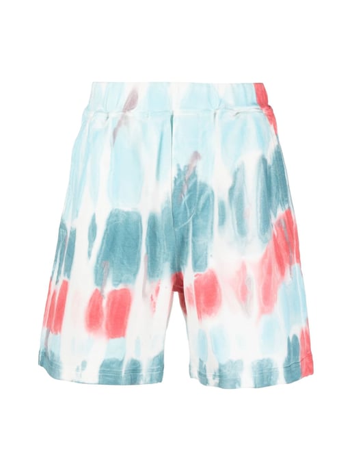 Batikfärgade shorts med sliten passform - Image 1