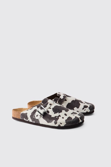 Faux Cow Hide Mule - Image 1