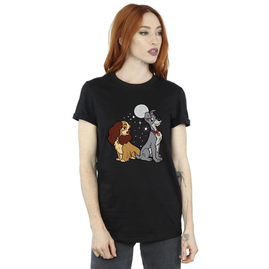 Disney Dames/Dames Lady And The Tramp Maan Katoenen Vriendje T-shirt (Zwart) - Image 2