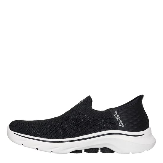 Women's Skechers Go Walk 7 in Black/White - Image 2