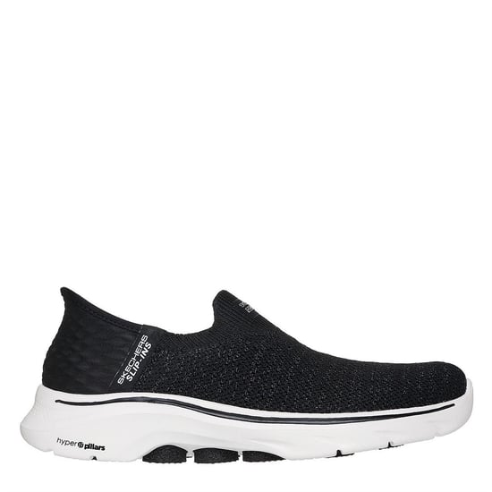 Women's Skechers Go Walk 7 in Black/White - Image 3