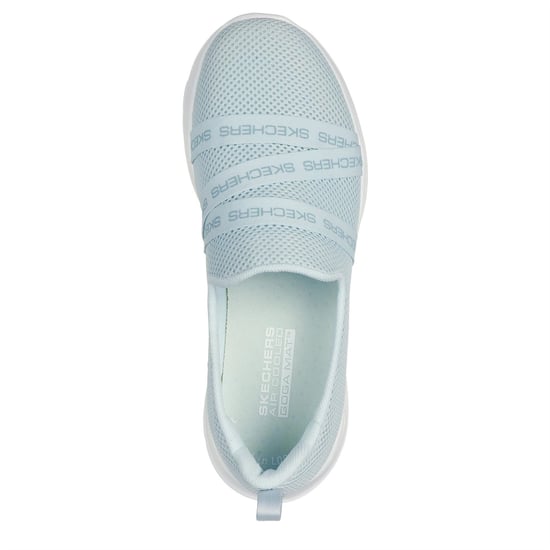 Women's Skechers Go Walk Joy Low Top Lettering Flats in Light Blue - Image 5