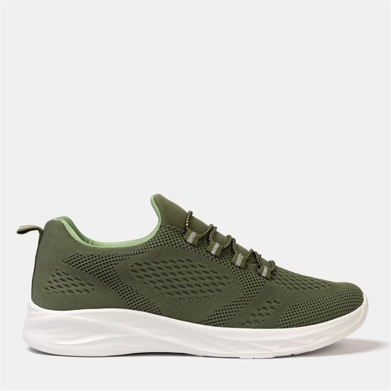 Women's Donnay Knit Runner Women Slip On Trainers in Army Green - Image 1