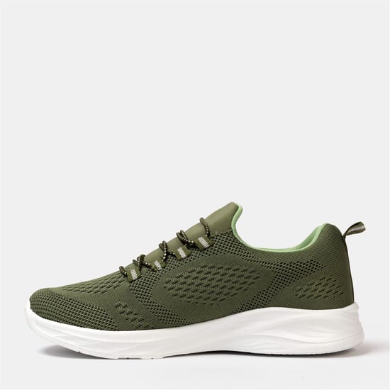 Women's Donnay Knit Runner Women Slip On Trainers in Army Green - Image 2