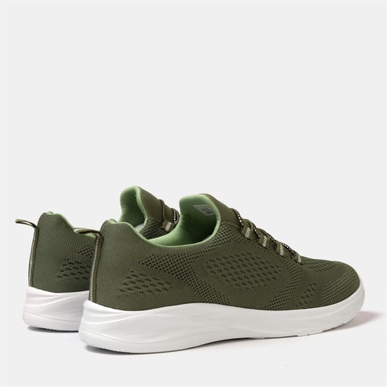 Women's Donnay Knit Runner Women Slip On Trainers in Army Green - Image 4