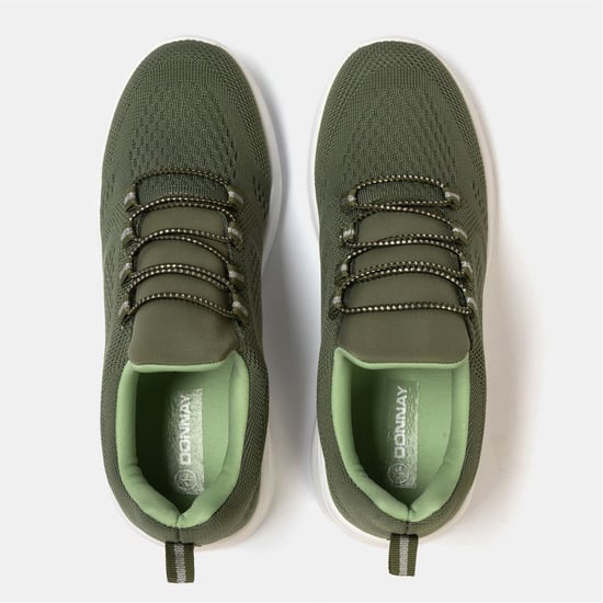 Women's Donnay Knit Runner Women Slip On Trainers in Army Green - Image 5