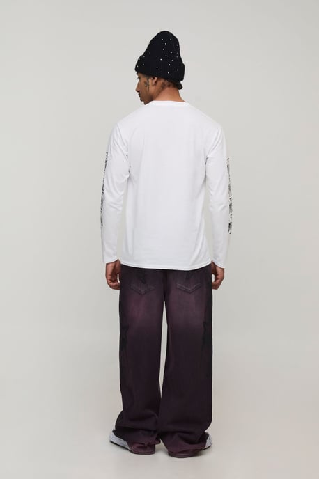 Gothic Printed Overdue Wide Leg Jeans - Image 2