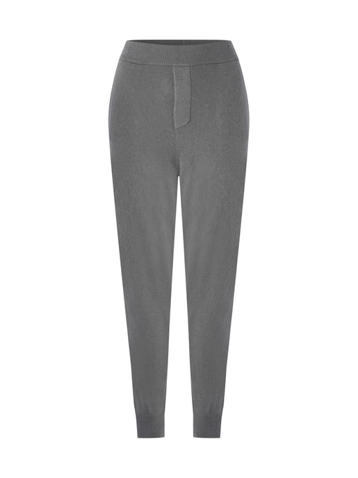 Stickade joggingbyxor i kashmir med logotyp - Image 1