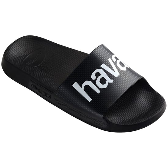 Women's Havaianas Classic Logomania Black Flip Flops in Black - Image 1