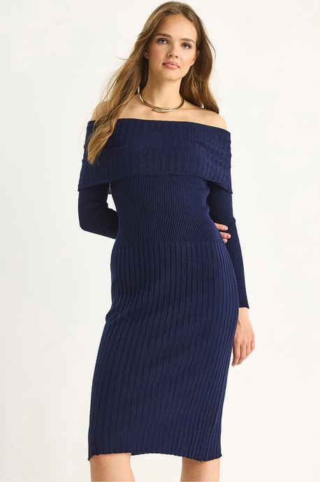 Ribbat Midi Klänning - Image 1