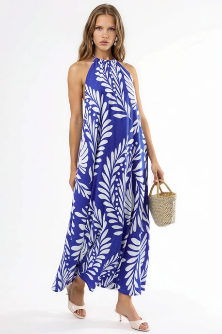 Gepubliceerd Halter Nek Maxi Jurk - Image 5