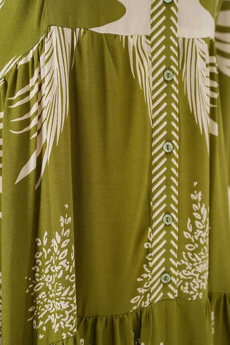 Geprinte V-hals Maxi-jurk - Image 5