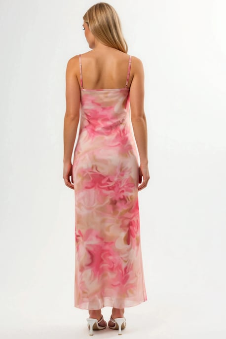 Geprinte Bodycon Maxi Tulle Jurk - Image 3