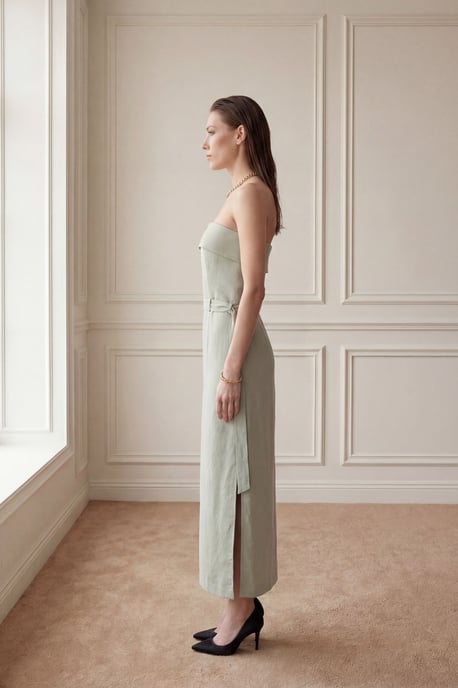 Strapless Maxi-jurk met Ceintuur - Image 2
