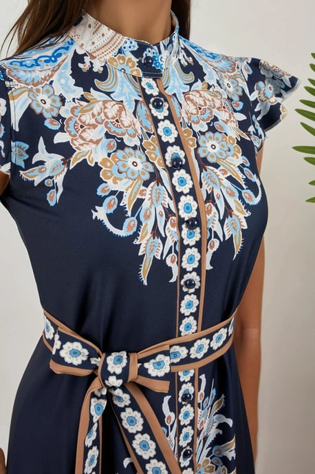 Floral Tippet Maxi Dress - Image 3