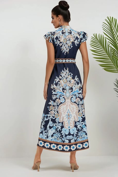 Floral Tippet Maxi Dress - Image 4