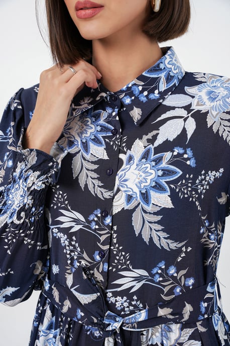 Maxi Hemdjurk met Paisleyprint en Ceintuur - Image 4