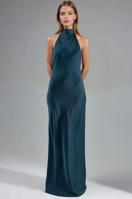 Halterneck Satijnen Maxi Jurk - Image 6