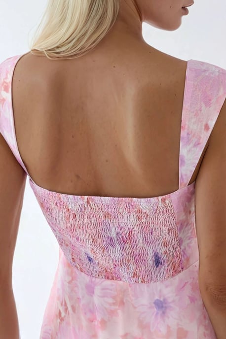 Bloemen Maxi Jurk met Hartkraag - Image 4