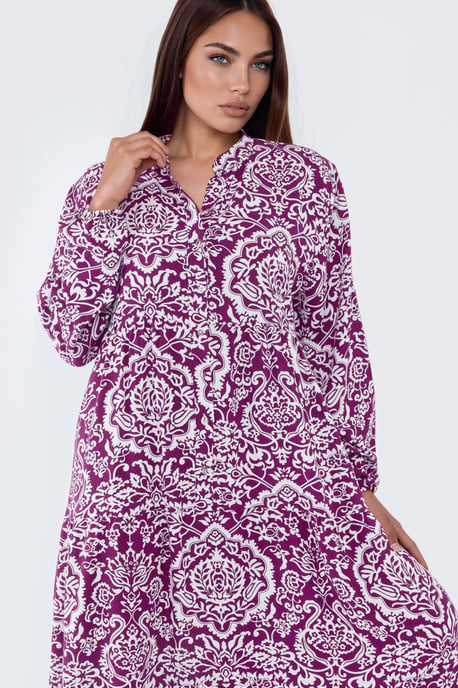 Comfortabele Patroon Maxi-jurk - Image 4