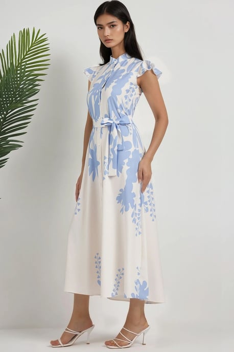 Bloemige Tippet Maxi Jurk - Image 2