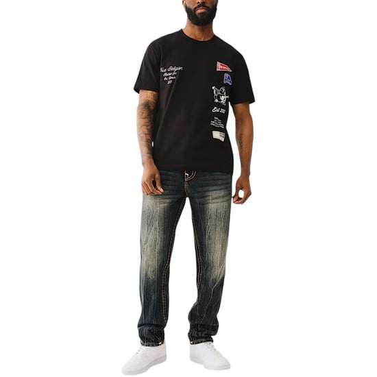 True Religion Mens T Shirts Short Sleeve Horseshoe Summer Crew Neck Tee - Image 1