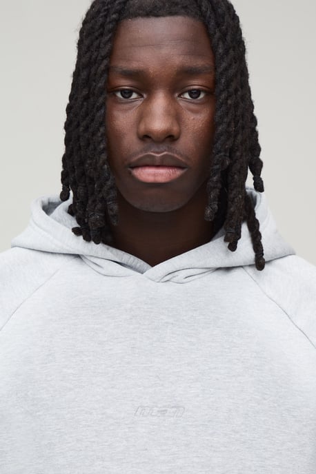 Oversized Shrunken Man Sport Drop Shoulder Raglan Hooded Short Tracksuit - Image 3
