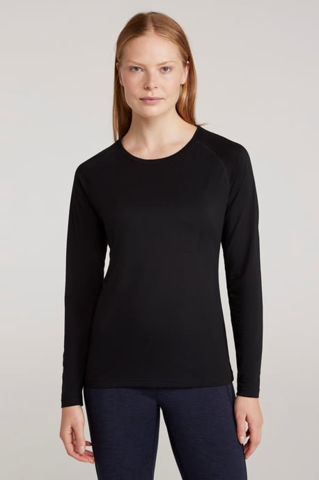 'Dynamic' Women's IsoCool Top Breathable Quick Dry Sports Tee Black - Image 1