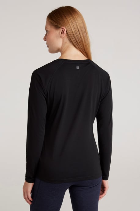 'Dynamic' Women's IsoCool Top Breathable Quick Dry Sports Tee Black - Image 2