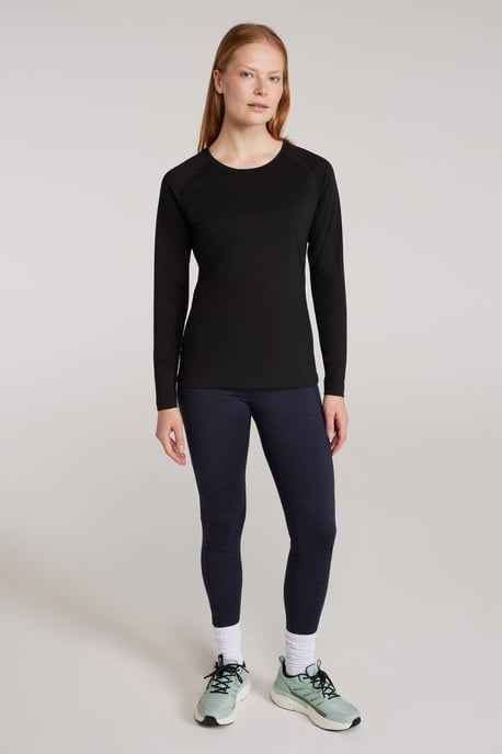 'Dynamic' Women's IsoCool Top Breathable Quick Dry Sports Tee Black - Image 3