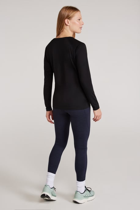 'Dynamic' Women's IsoCool Top Breathable Quick Dry Sports Tee Black - Image 4