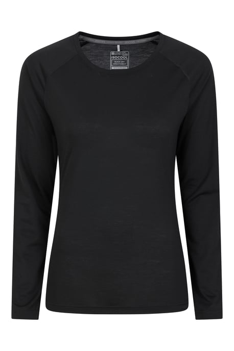 'Dynamic' Women's IsoCool Top Breathable Quick Dry Sports Tee Black - Image 5