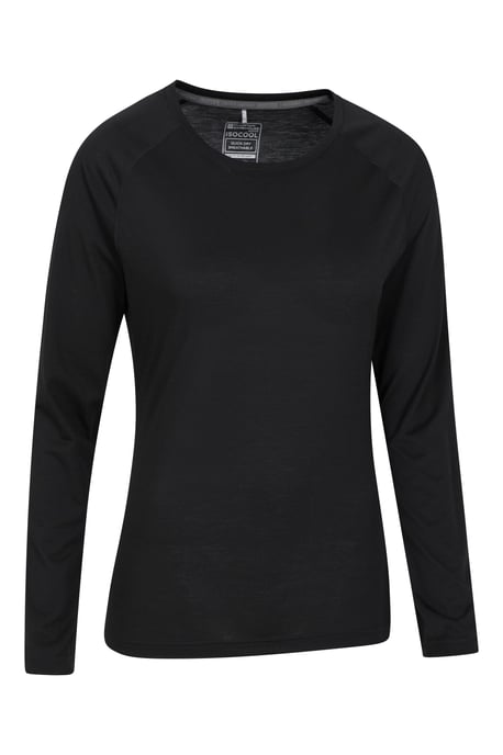 'Dynamic' Women's IsoCool Top Breathable Quick Dry Sports Tee Black - Image 6
